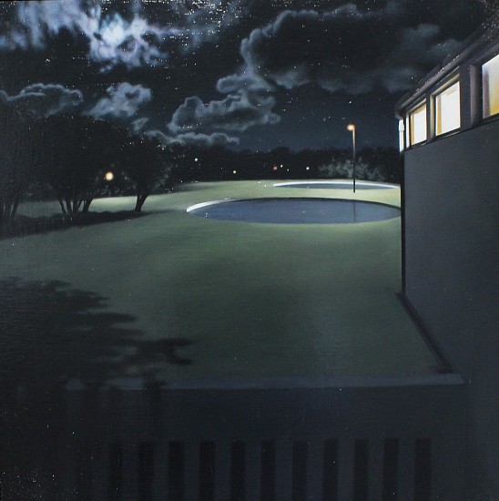 GINA HEYER, NIGHT POOL III
2017, OIL ON BOARD