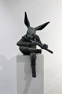 CAROL HAMMAN, RABBIT PLAYING FLUTE
2017, BRONZE