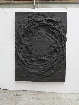 A004 Black Iron Panel vortex of foot prints
