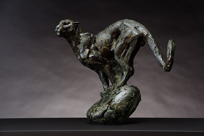 DYLAN LEWIS, LEOPARD ON BOULDER MAQUETTE S327
2013, BRONZE