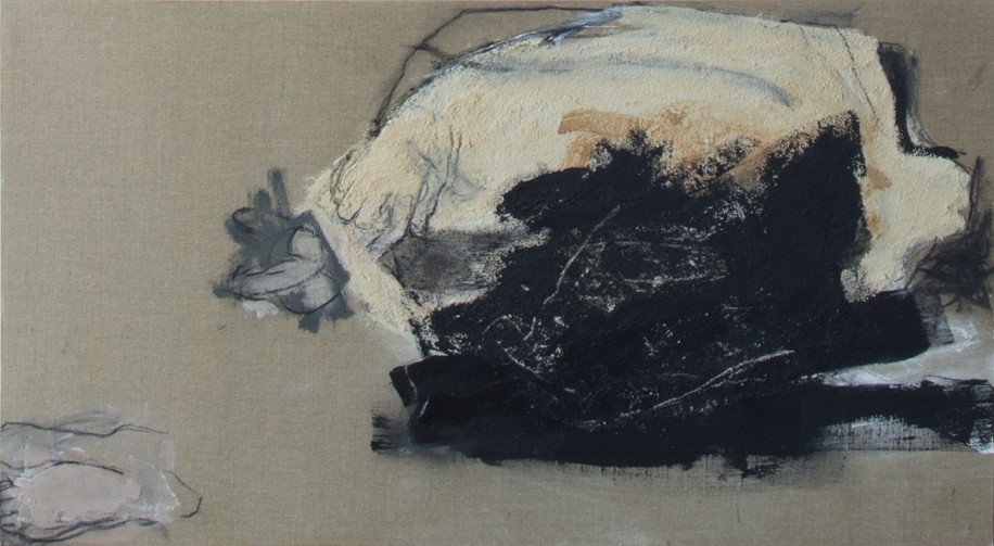 LORIENNE LOTZ, HOMAGE TO TAPIES & OLIVER SACKS
2015, MARBLE DUST AND MIXED MEDIA