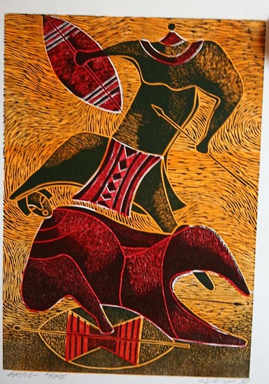 LUCKY SIBIYA, UMABATHA VI A/P
1971, WOODCUT