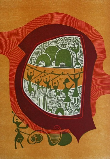 LUCKY SIBIYA, UMABATHA XVII
1975, WOODCUT