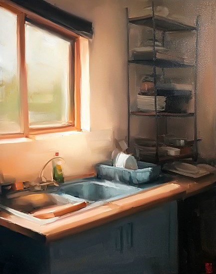 SASHA HARTSLIEF, SUNNY KITCHEN
2018, OIL ON CANVAS