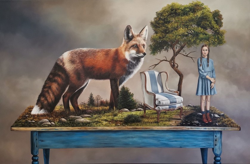 ANGELA BANKS, THERE'S A FOX IN MY GARDEN
2019, OIL ON CANVAS