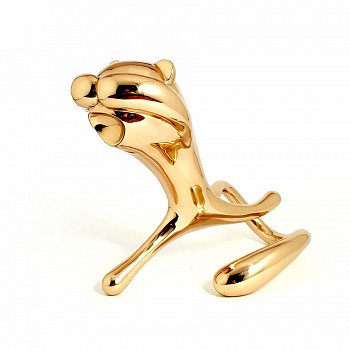 running blind bronze cheetah sculpture 45 view Ferdi B Dick