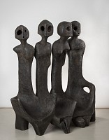 speelman mahlangu four figures bronze ed of 4 181 x 170 x 91 cm
