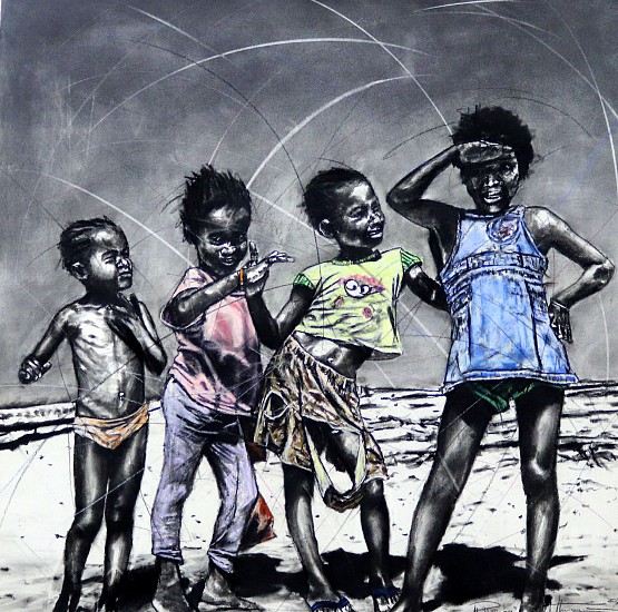 PHILLEMON HLUNGWANI, VANA VA HINA, I VARHANGERI VA VUMUNDZUKU I (OUR CHILDREN, OUR FUTURE LEADERS I)
2021, CHARCOAL AND DRY PASTEL ON COTTON PAPER