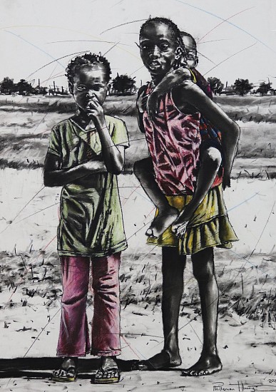 PHILLEMON HLUNGWANI, VANA VA HINA, I VARHANGERI VA VUMUNDZUKU II (OUR CHILDREN, OUR FUTURE LEADERS II)
2021, CHARCOAL AND DRY PASTEL ON COTTON PAPER