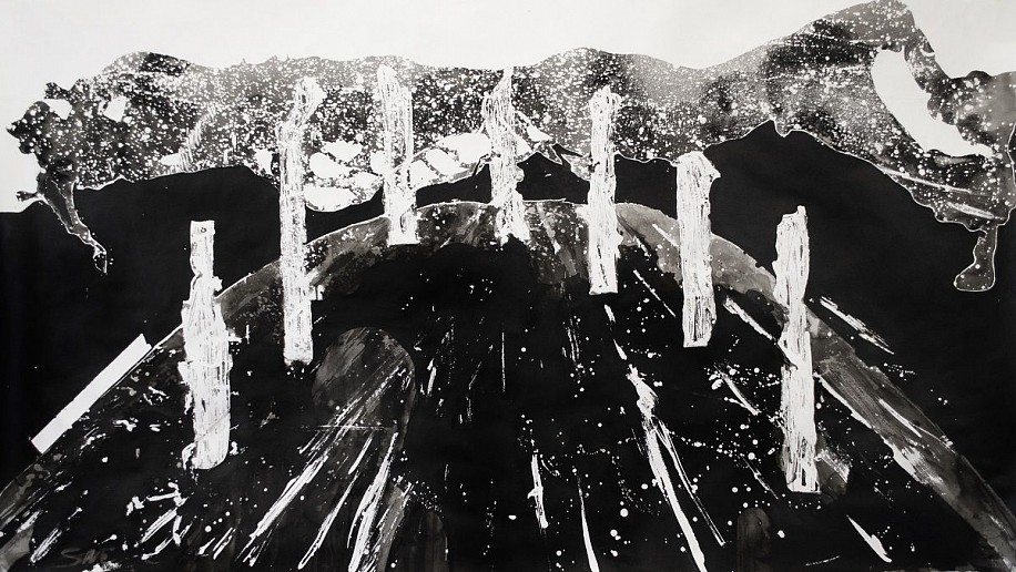 SETLAMORAGO MASHILO, THE PRESENCE OF HIGH MOUNTAINS
2021, CHARCOAL AND INK ON FABRIANO PAPER