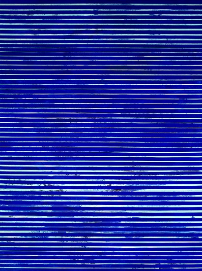 PAOLO BINI, CIELO OLTREMARE (E DOVE VADO) / ULTRAMARINE SKY (AND WHERE DO I GO)
2022, ACRYLIC AND PIGMENTS ON PAPER TAPE ON CANVAS