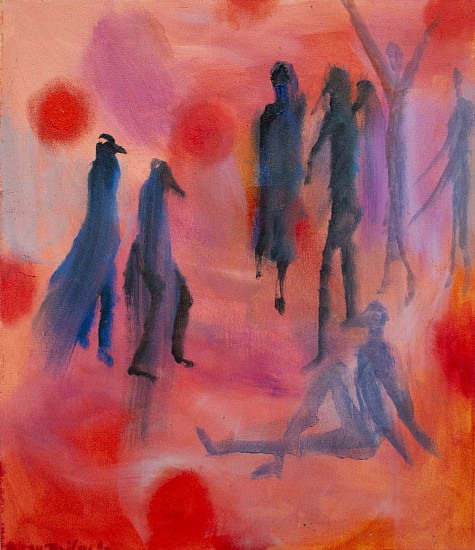 BEEZY BAILEY, BIRDMEN IN ORANGE SPACE
2023, OIL ON CANVAS