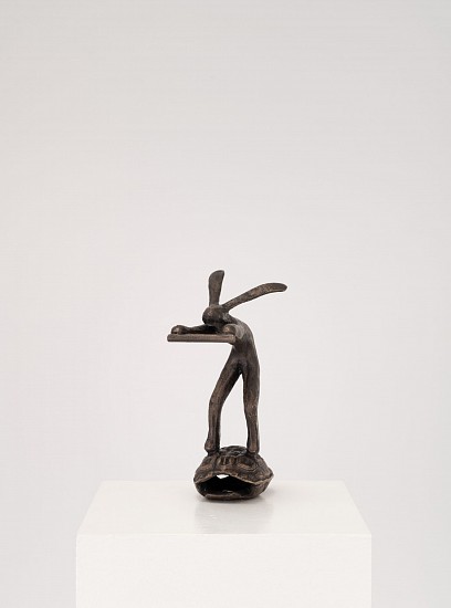 GUY DU TOIT, HARE SKIING (ON A TORTOISE SHELL)
2023, BRONZE - UNIQUE