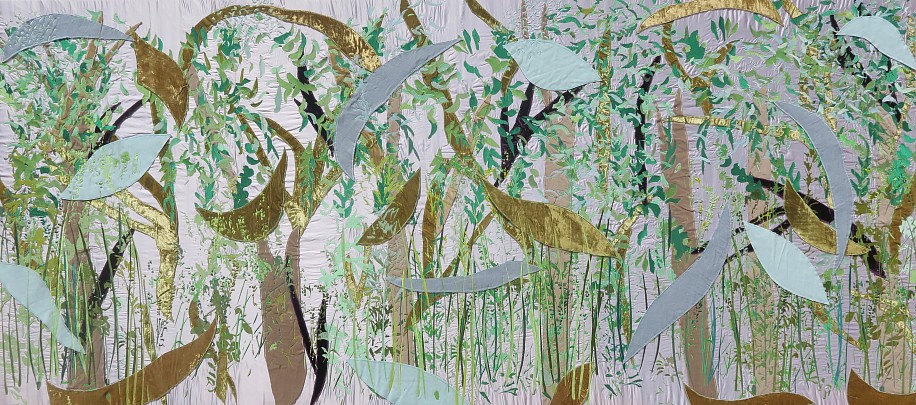 ARABELLA CACCIA, FALLING LEAVES (SUMMER), HWANGE, ZIMBABWE
2023, APPLIQUÉ & EMBROIDERY ON SILK