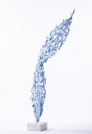 ARABELLA CACCIA, MAPIKO - PALE BLUE (MEDIUM)
2023, BRONZE & PIGMENT ON NAMIBIAN MARBLE BASE