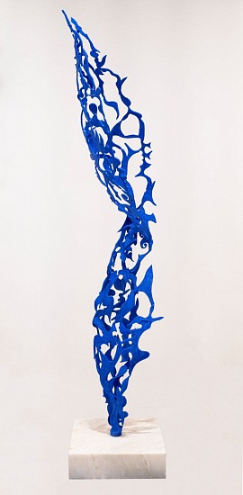 ARABELLA CACCIA, MAPIKO (WINGS) - ULTRAMARINE BLUE (LARGE)
2023, BRONZE & PIGMENT ON NAMIBIAN MARBLE BASE