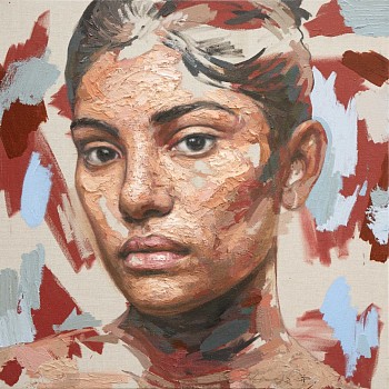 enduring surface 2024 oil on linen 60x60cm