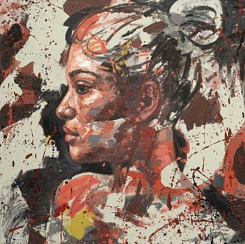 unyielding surface 2024 oil on linen 100x100cm