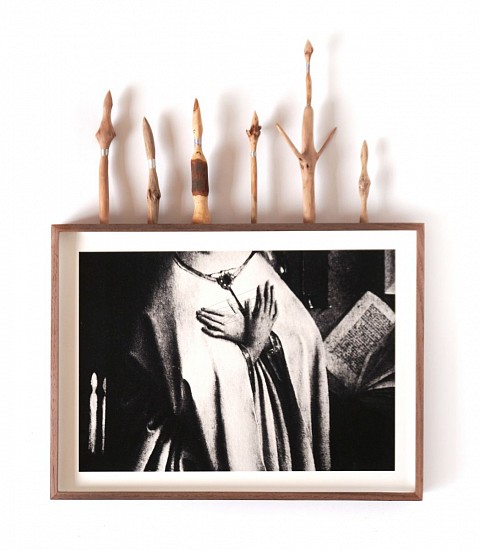 BARBARA WILDENBOER, STRING FIGURES (DANU)
2025, ARCHIVAL INK ON COTTON PAPER, THREAD, OLIVE & YELLOWWOOD