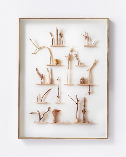 BARBARA WILDENBOER, ARBORETUM III
2025, FIG, POMEGRANATE, OLIVE, CAROB, CEDAR, YELLOWWOOD, PORCELAIN & THREAD