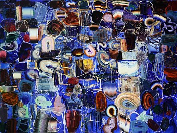 construct from morpheus 2025 oil on canvas 180 x 240 cm 2 x 180 cm x 120 cm