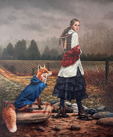 ANGELA BANKS, SHE CARRIED THE WIND, HE WORE THE RAIN
OIL ON CANVAS