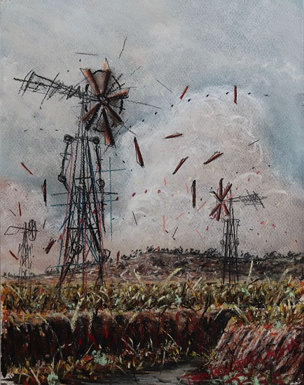 JAN TSHIKHUTHULA, SUMMER STUDY VIII
CHARCOAL AND DRY PASTEL ON COTTON PAPER