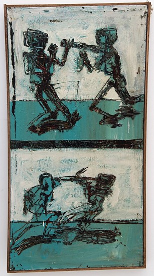 BOYTCHIE, STUDY (DUEL)
OIL, ENAMEL & BITUMEN ON CANVAS