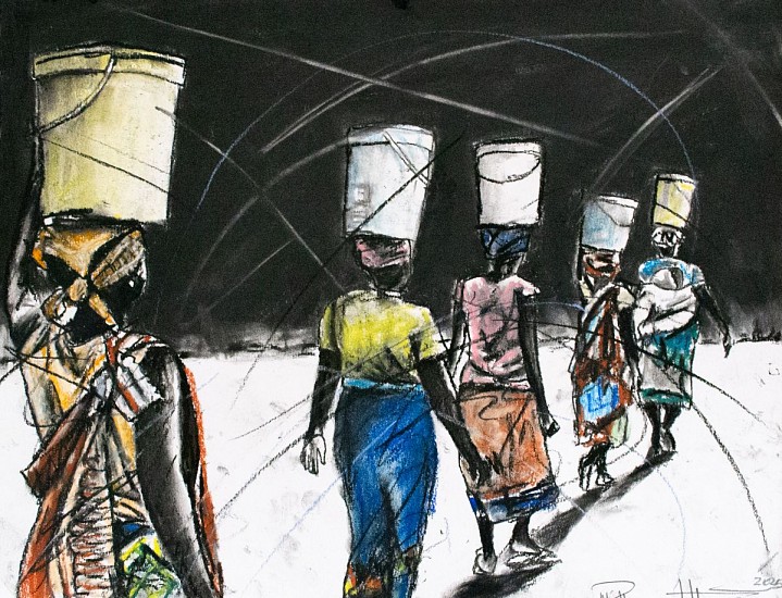 PHILLEMON HLUNGWANI, MATIMBA YA RIRHANDZU RA MANANA (THE POWER OF A MOTHER'S LOVE) I II
CHARCOAL AND CHALK PASTEL ON PAPER