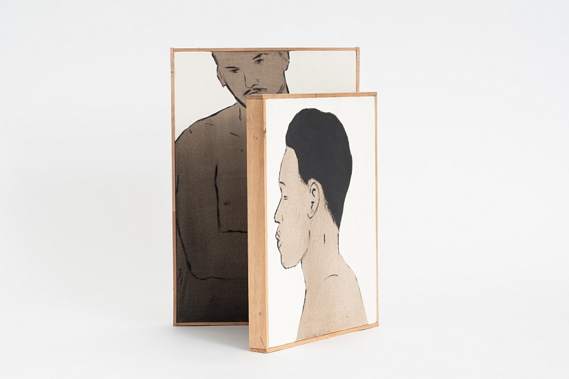 BRETT CHARLES SEILER, LISTENING TO HIS HEARTBEAT A CANVAS APART
BITUMEN & ROOF PAINT ON CANVAS