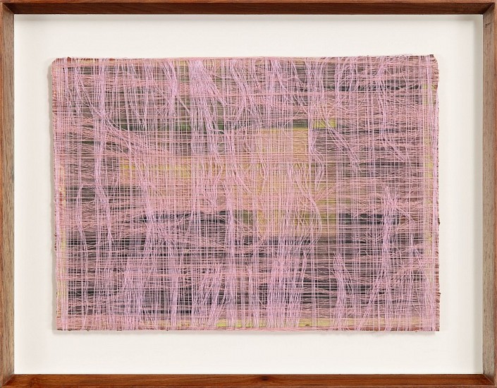 MARK RAUTENBACH, ONLY LOVE CAN BREAK YOUR HEART (ALETHEIA SUITE/SHOT SERIES)
SEWING THREAD, PAPER, ACRYLIC PAINT & INKS