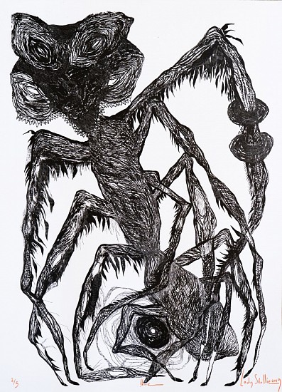 LADY SKOLLIE, CAGN BETWEEN A ROCK AND A HARD PLACE, Ed. 2/5
2019, LITHOGRAPH ON FABRIANO