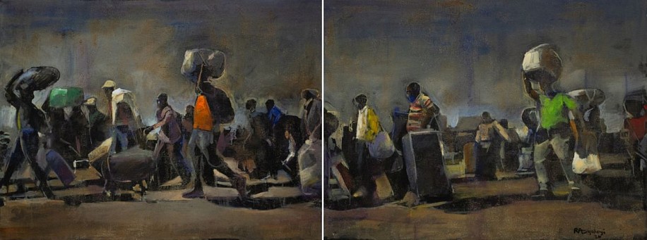 RICKY DYALOYI, MIGRATION II
2026, MIXED MEDIA ON CANVAS